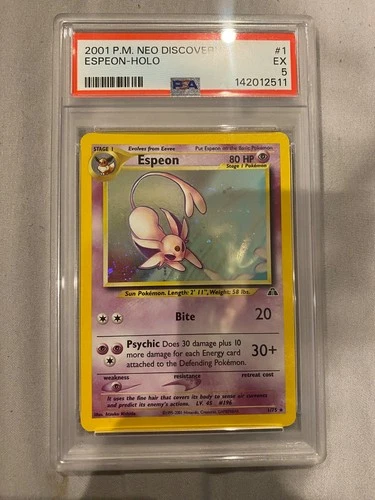 Pokémon Neo Discovery Espeon 1/75 PSA 5
