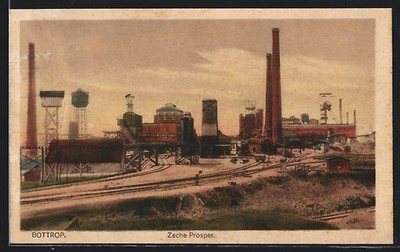 Bottrop, Kohlezeche Prosper, Ansichtskarte 
