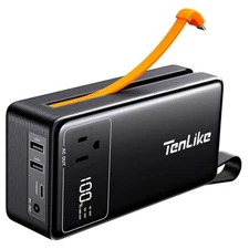 Portable Power Station 99.9Wh Power Bank for Camping Essentials Small Black