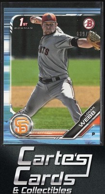 Logan Webb 2019 Bowman #BP-79 Prospects Sky Blue San Francisco Giants 39/499