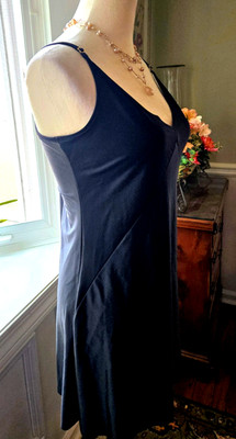 COMMANDO Women s -L  Black Slip V-Neck Dress Stretch-RN# 115807  USA Made