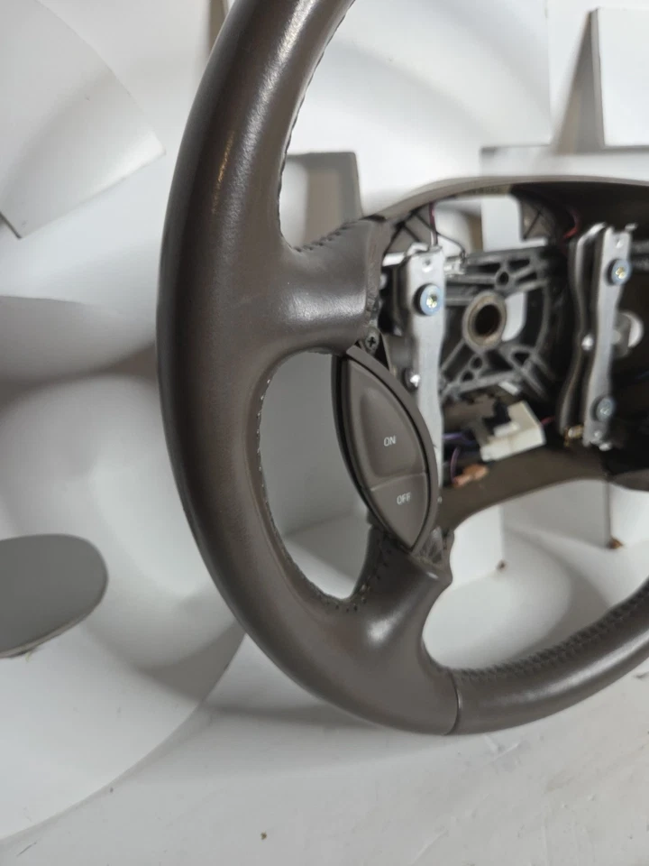 1997-1998 LINCOLN MARK VIII 8 STEERING WHEEL w/CRUISE Gray Leather OEM Original - Image 3 of 4