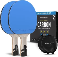 PRO SPIN Ping Pong Paddles - Professional Level Table Tennis Rackets with Car...
