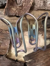 Titanium: Water Bottle Cage Set~Custom Anodized By Ti. Casso~New  !!