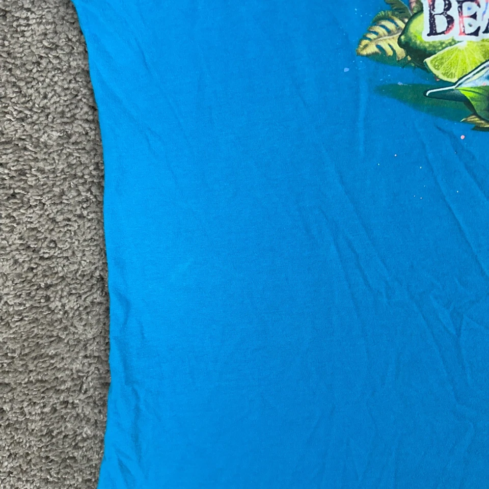 Jimmy Buffett Shirt Womens XXL 2XL Weather Is Here Woman To Blame Margaritaville - Image 4 of 4