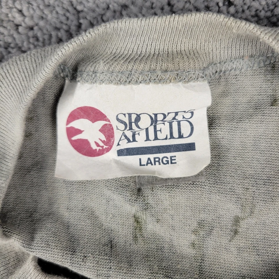 VTG Sports Afield Shirt Youth Large Camo Realtree Short Sleeve Crew Neck Hunting - Image 4 of 4