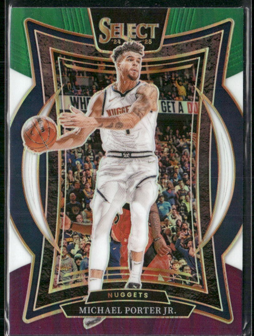2024-25 Panini Select #32 Michael Porter Jr. Green White Purple Prizm