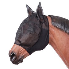 Tough1 Minature Fly Mask with Ears Black