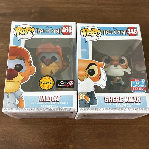 Funko POP! Disney TaleSpin Lot Of 2 Wildcat Chase And Shere Khan Convention Excl