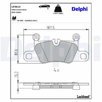 Bremsbelagsatz Delphi LP3614, Hinten
