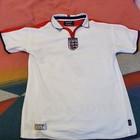 England Soccer Jersey #7 David Beckham World Cup S White Football League 3 Lions — photo 2