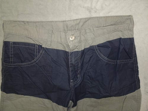 Hang Ten Colorblock Shorts Men's Size 32 Gray Navy Surf Skate Casual Cotton Blen - Picture 12 of 14