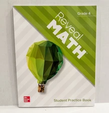 New Reveal Math, Grade 4, Student Practice Book Paperback 2022 McGraw Hill