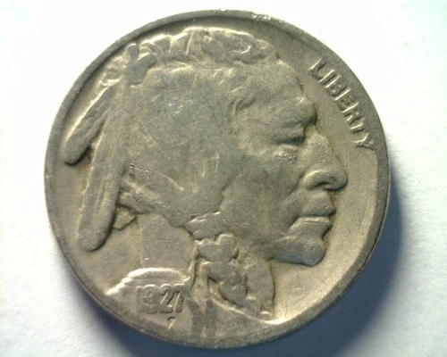 1927 BUFFALO NICKEL FINE F NICE ORIGINAL COIN FROM BOBS COINS FAST 99c SHIPMENT