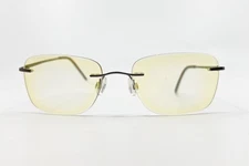 Airlock Eyeglasses Frames Only Wisdom 200 033 52-18-140 Titanium Gray Rimless