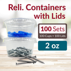 Reli. 2 oz Condiment Containers with Lids (100 sets)