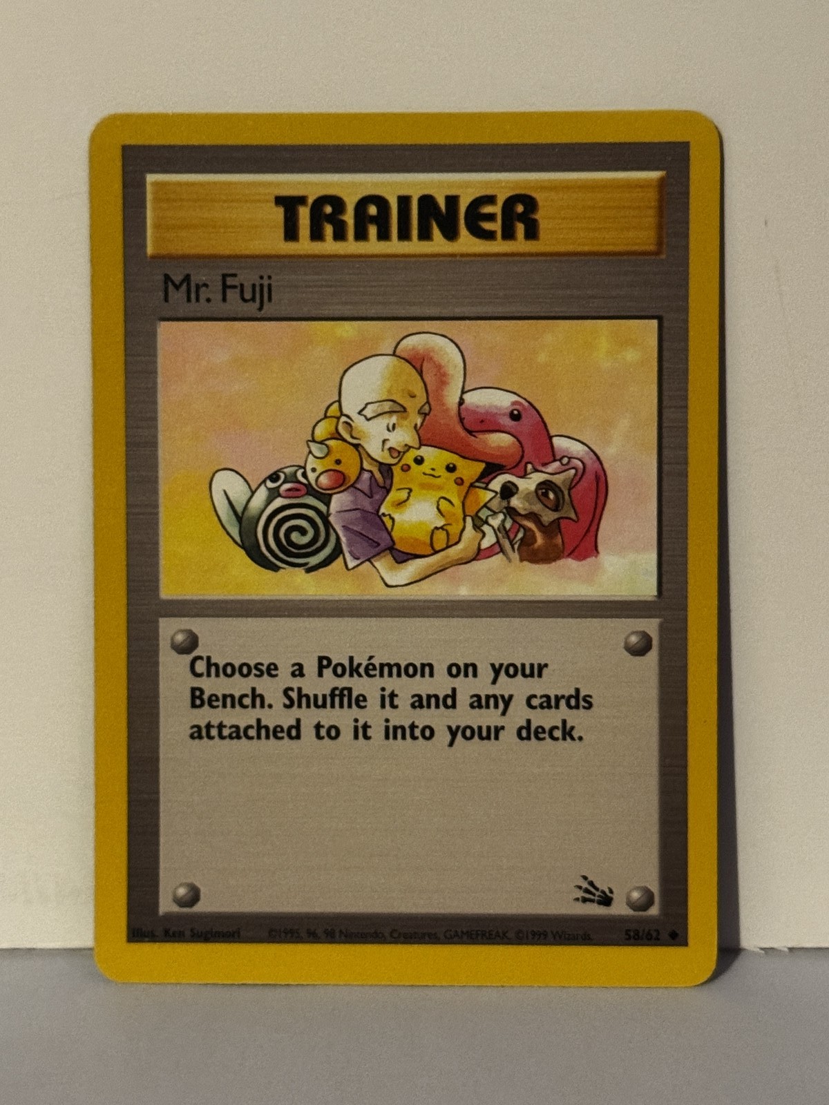 Mr. Fuji Uncommon Fossil 58/62 Near Mint Pokemon Fast Ship