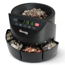 Cassida C100 Electronic Coin Sorter / Counter , Countable coins 1¢, 5¢, 10¢,