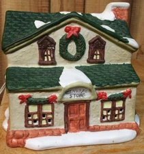 Vtg. Windsor Village Porcelain Collectible Lighted House General Store w/box
