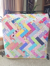 New Baby Girl Handmade Scrappy Quilt Shower Gift