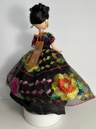 Frida Kahlo Style Doll 13” Handmade Mexican Folk Art Muñeca Artesanal Decor - Picture 9 of 24