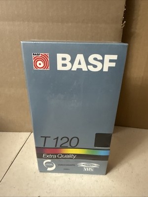 Sealed Blank VHS Video Tape BASF T-120 Extra Quality 6 Hours Recordable Media