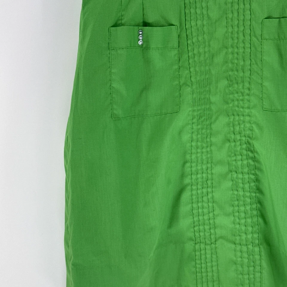 Vestido Mod Vintage Cambio Verde Claro Brillante Sin Bolsillos Talla Foto 4 de 4