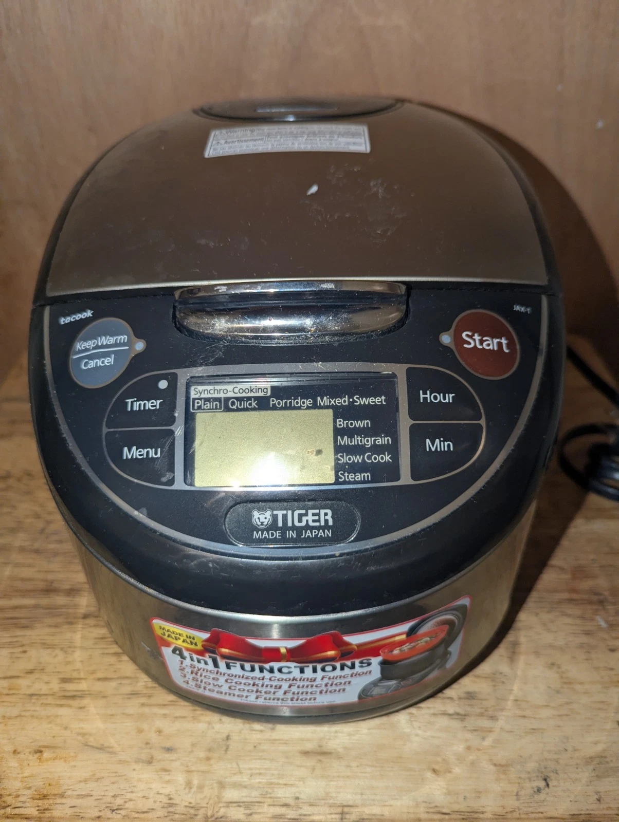 Tiger JAX-T10U-K 5.5-Cup Micom Rice Cooker with Food Steamer