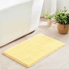 Sparkle Bath Mats for Bathroom Non Slip 32" X 20", Super Soft Microfiber Yell...