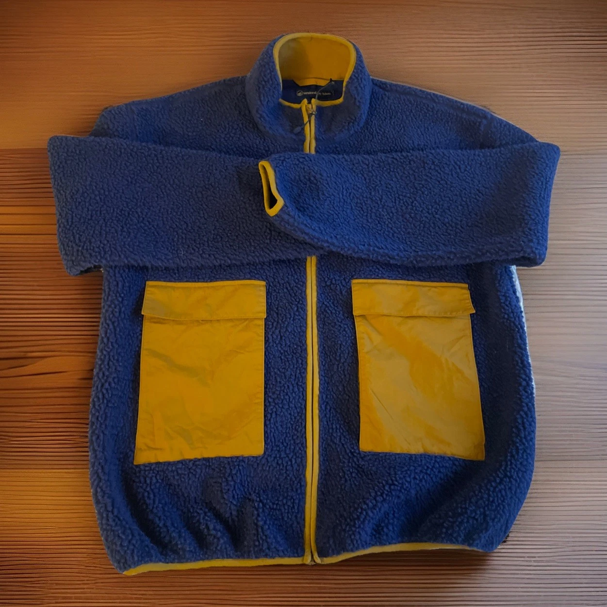 NWT United by Blue Recycled Sherpa Fleece Full-Zip Jacket Large Navy Blue