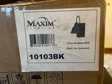 Maxim Lighting Shoreline 1-Light Outdoor Wall Sconce in Black - 10103BK