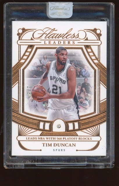 2023-24 Flawless Leaders Bronze Tim Duncan Spurs HOF Diamond Gem 2/3