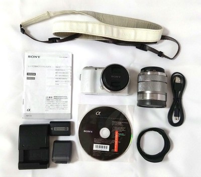 Sony NEX-C3 Mirrorless Camera Kit 16mm & 18-55mm Lens From Japan
