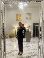 Elegant Black Cut-Out Dress