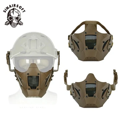 WARGAMEGEAR Tactical Warrior Iron Mesh Half Face Mask Outdoor Airsoft Wargame Helmet Mask