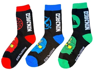 LEGO NINJAGO Socken Set 3 Paar Kindersocken Kinder Strümpfe für Jungen Gr. 27-38