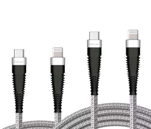 Cables PD USB-C carga rápida para iPhone SE 11 12 13 14 Pro Max 6 pies y 10 pies de largo - Imagen 1 de 6