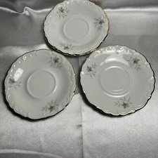 Set of 3 Vintage Winterling Finest Saucers pattern 444. Made In Germany 4.5”