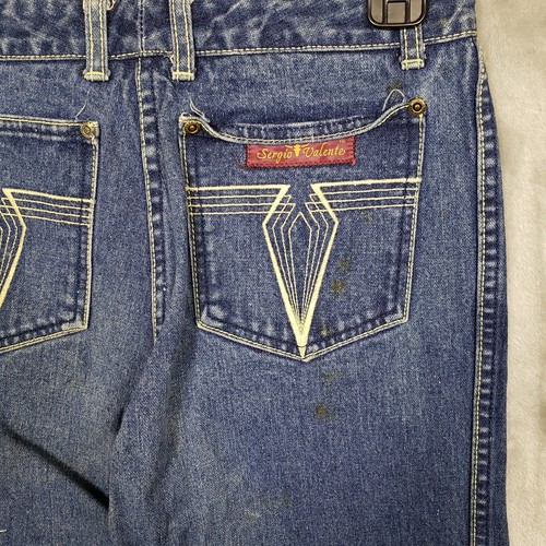 Vintage Sergio Valente Jeans Mens 30x36 (29x29) Indigo Dark Wash Straight Leg - Picture 8 of 13