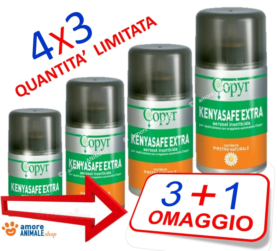 Copyr KENYASAFE EXTRA Bombolette → 1 // 3+1 omaggio - Ricariche per erogatore