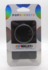 PopSockets Popwallet+ Cell Phone Wallet & Grip Stand Black New - PLEASE READ