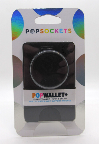 PopSockets Popwallet + portefeuille de téléphone portable et support de poignée noir neuf - VEUILLEZ LIRE - Photo 1 sur 4