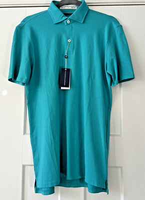 Holderness & Bourne NWT Mens S The Scott Green Greenwich Cotton Golf Polo Shirt