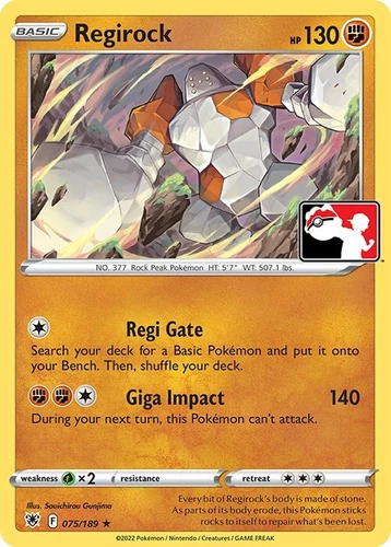 Regirock 075/189 Prize Pack Series Cards