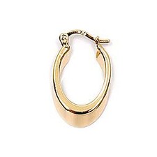 Bo Oreilles Créole Plat Torsadée 20 mm Plaqué Laminé Or