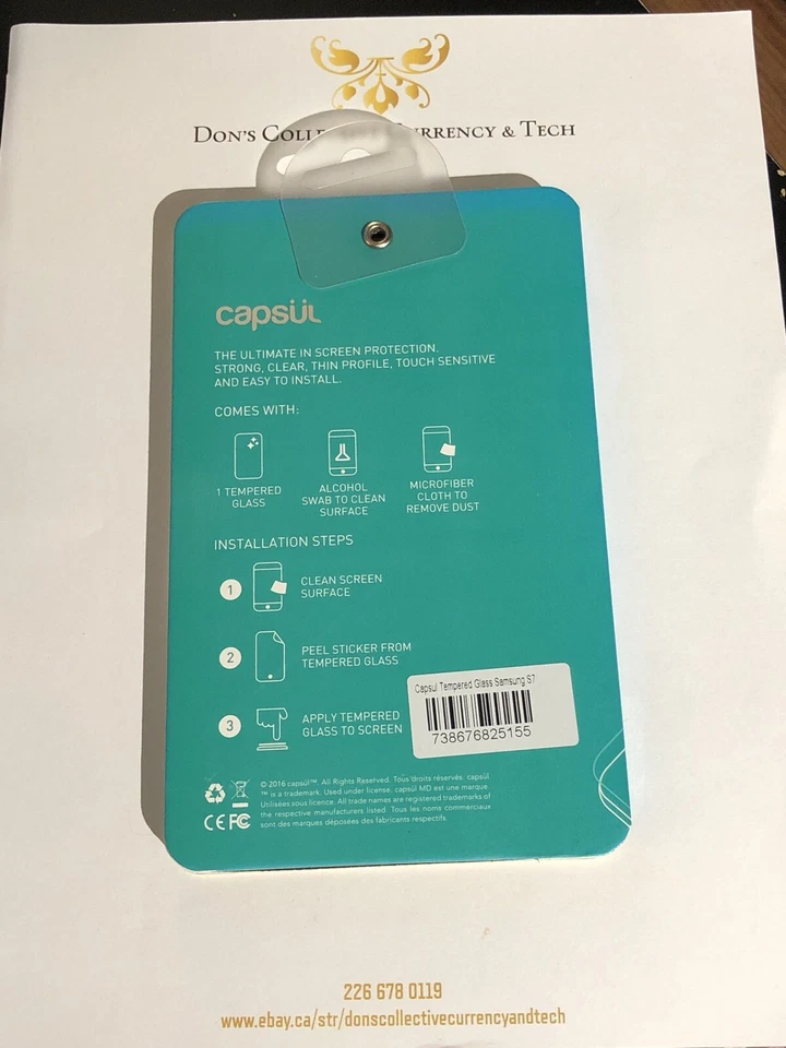 Protector de pantalla ultra suave de vidrio templado cápsula para Samsung Galaxy S7 Foto 2 de 2