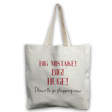 Personalised Tote Bag. Big Mistake, Huge! Name & Initials. Shopping Bag. Gift