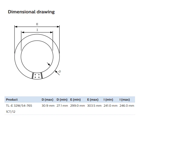 Philips Flourescent T9 Circular Tube G10q 5400K Daylight 32w 4pin 304mm diamete - Image 2 of 2