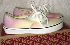 MEN'S 5.5 LADIES 7 VANS AUTHENTIC AURA SHIFT MULTI WHT LO LACE UP VN0A2Z5IWGQ