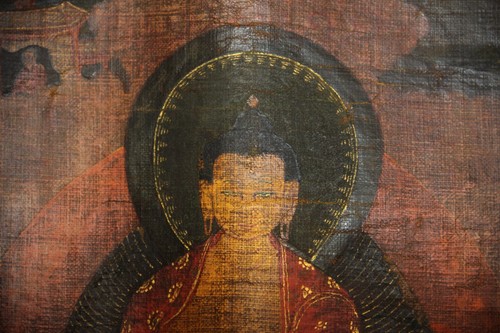 Wonderful Real Tibet 17th Century Old Antique Buddhist Sakyamuni Buddha Thangka - Picture 12 of 18